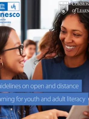 Guidelines cover page of woman assisting a younger woman on a tablet