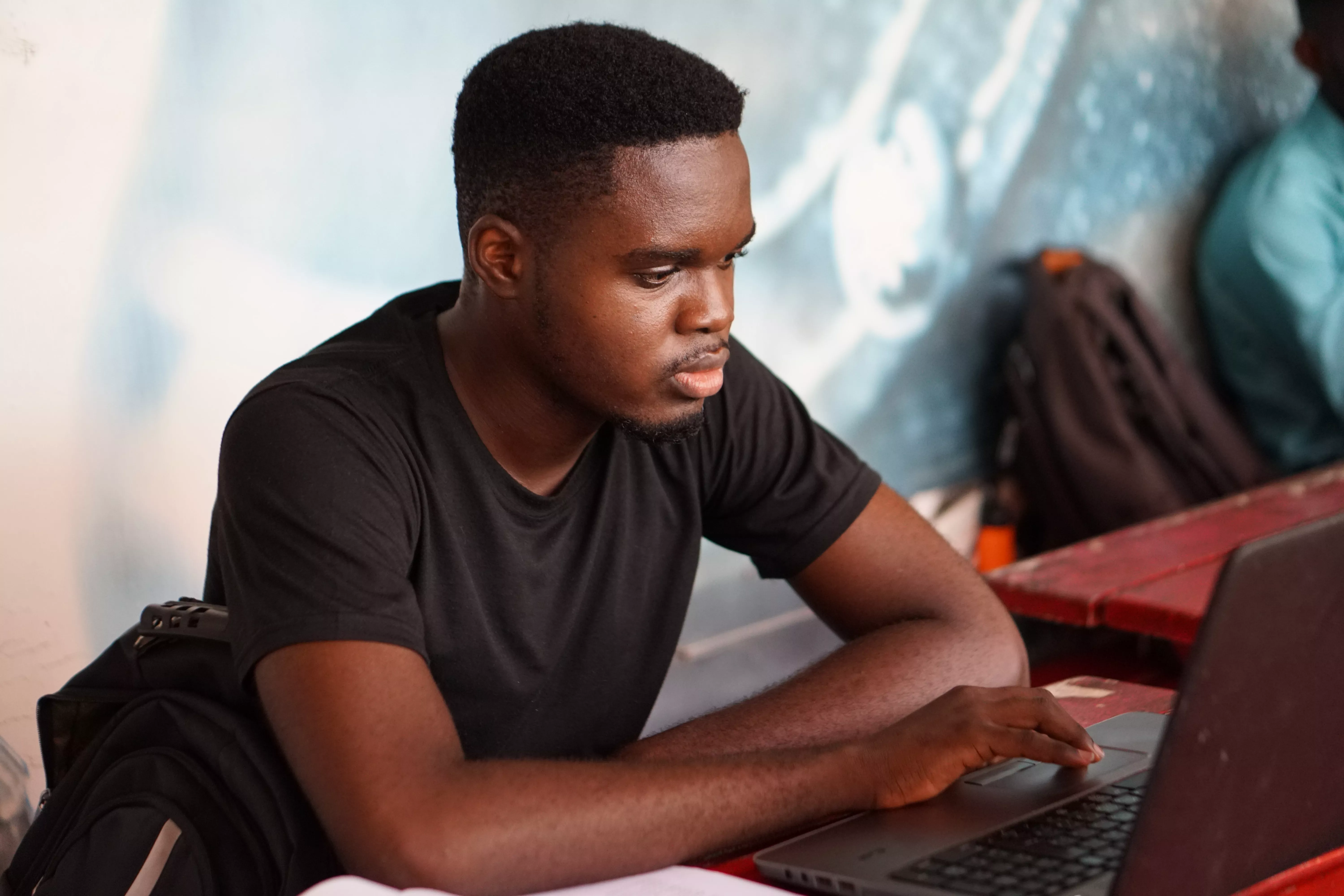 Image of student on computer